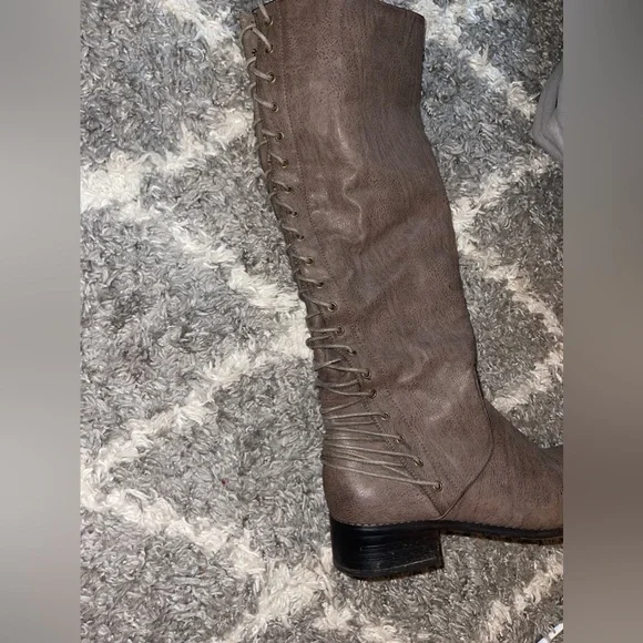 Lace Up Tall Boots - Picture 3 of 3